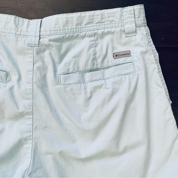 Columbia Men's Teal PFG Front-Buttoned Quick Dry Lightweight Shorts | 32W 10L - Picture 7 of 8